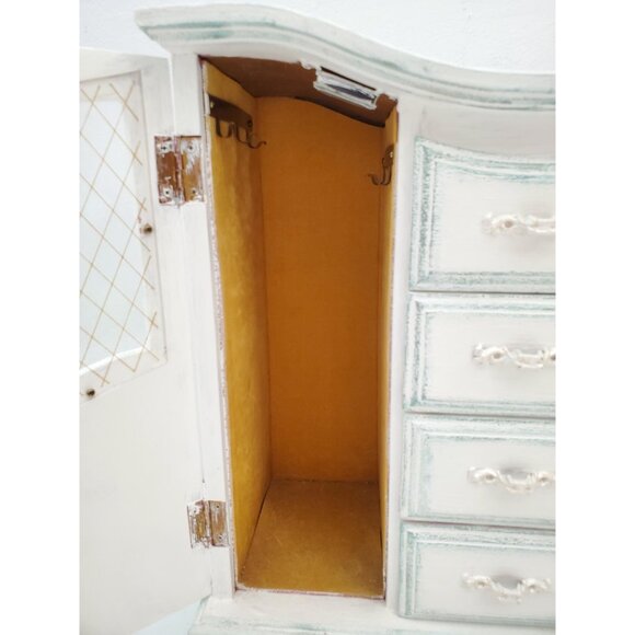 Vintage Gunther Mele 1970's wooden jewelry box. Jewellery with drawers . Vintage - Picture 7 of 10